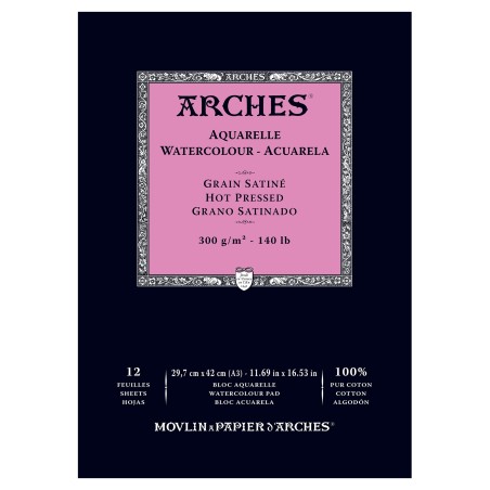 Bloc Arches Aquarelle 300 g/m² — Grain satiné