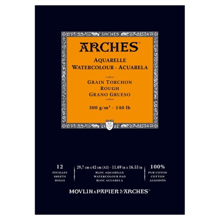 Bloc Arches Aquarelle 300 g/m² — Grain torchon