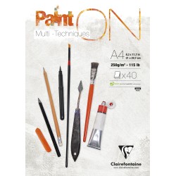Bloc Paint’On blanc 250 g/m² — Clairefontaine