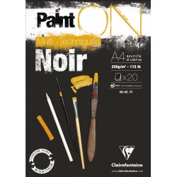 Bloc Paint’On noir 250 g/m² — Clairefontaine