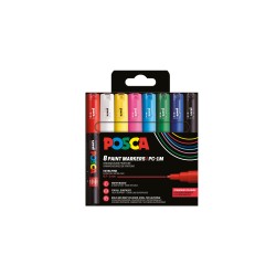 Étui de 8 POSCA PC-1MC — couleurs classiques