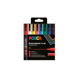 Étui de 8 POSCA PC-3M — couleurs classiques